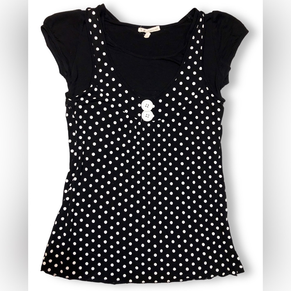 YK Clothing Polka Dot Shortsleeve Shirt